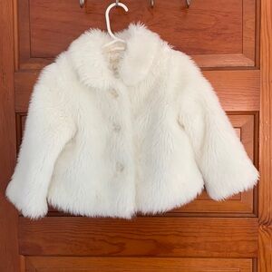 White fur coat